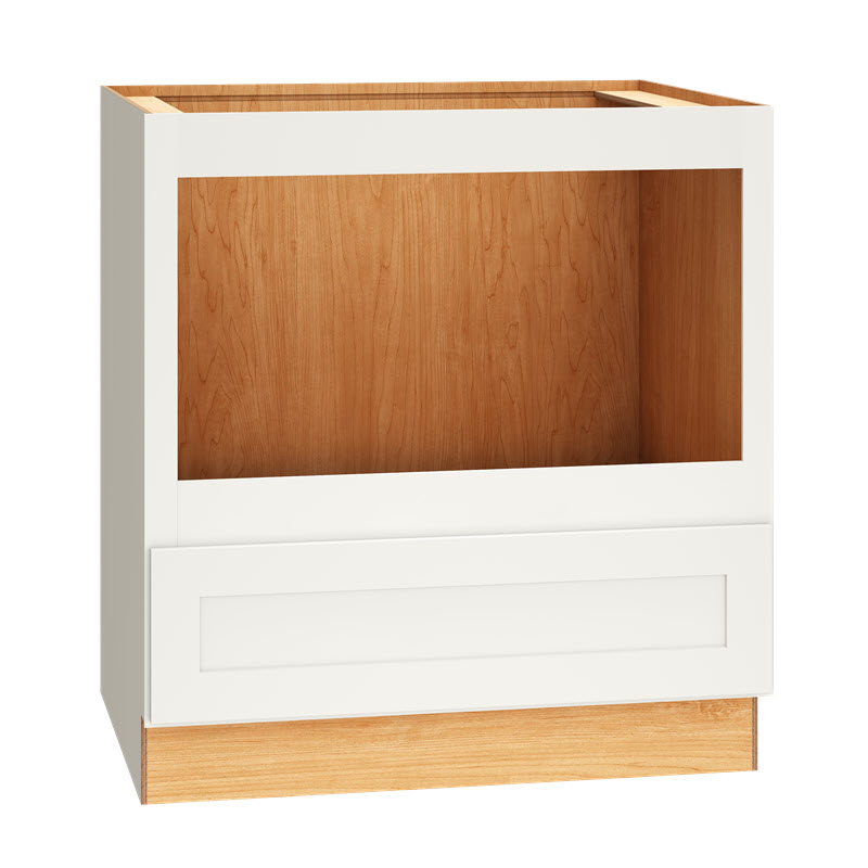Universal Base Microwave Cabinet with Drawer in Omni Snow