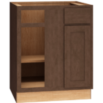 Mantra Cabinets SKU Number BC36S - 36" Corner Base Cabinet with Single Door in Classic Bark