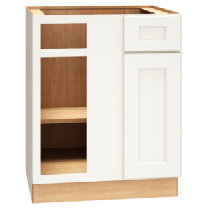 Mantra Cabinets SKU Number B36S - 36" Corner Base Cabinet with Single Door in Spectra Snow
