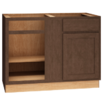Mantra Cabinets SKU Number BC48S - 48" Corner Base Cabinet with Single Door in Classic Bark