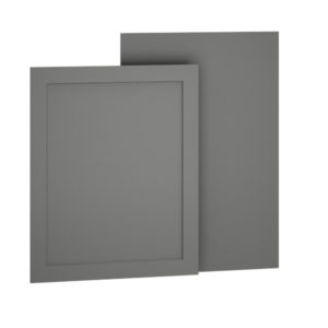 Decorative Door End Panel Base Cabinet Kit in Omni Door Style with Graphite Finish