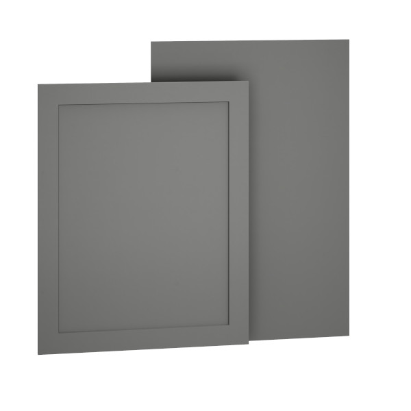 Decorative Door End Panel Base Cabinet Kit in Omni Door Style with Graphite Finish