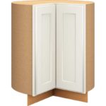 Lazy Susan Base Cabinet in Spectra Snow