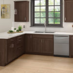 Dark Brown Kitchen Cabinets - Classic Cabinet Door Style in Bark Finish from Mantra Cabinets