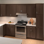 Dark Brown Kitchen Cabinets - Classic Cabinet Door Style in Bark Finish from Mantra Cabinets