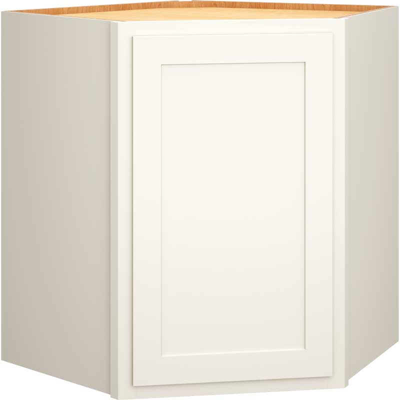 Diagonal Wall Cabinet in Classic Snow