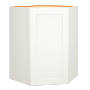 Diagonal Wall Cabinet in Spectra Snow