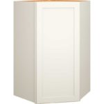 Diagonal Wall Cabinet in Omni Door Style with Snow Finish
