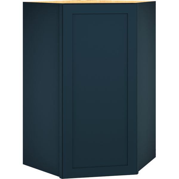 Diagonal Wall Cabinet in Omni Door Style with Admiral Finish