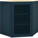 Cut-for-Glass Diagonal Wall Cabinet in Omni Door Style with Admiral Finish