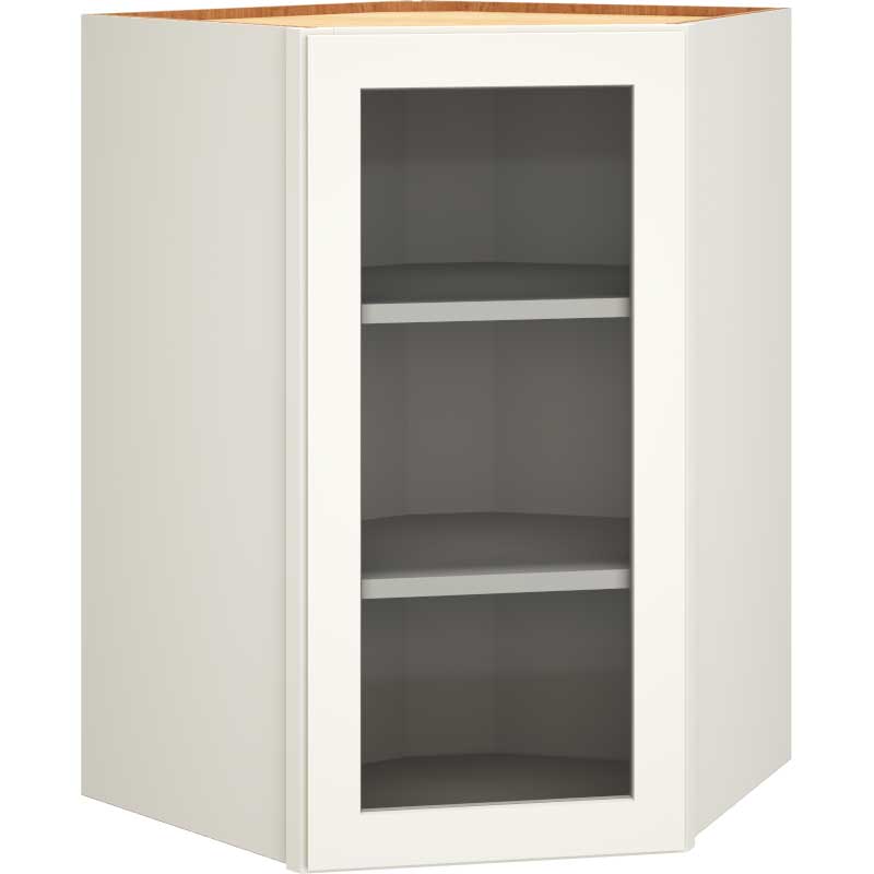 36″ Cut-for-Glass Diagonal Wall Cabinet in Omni