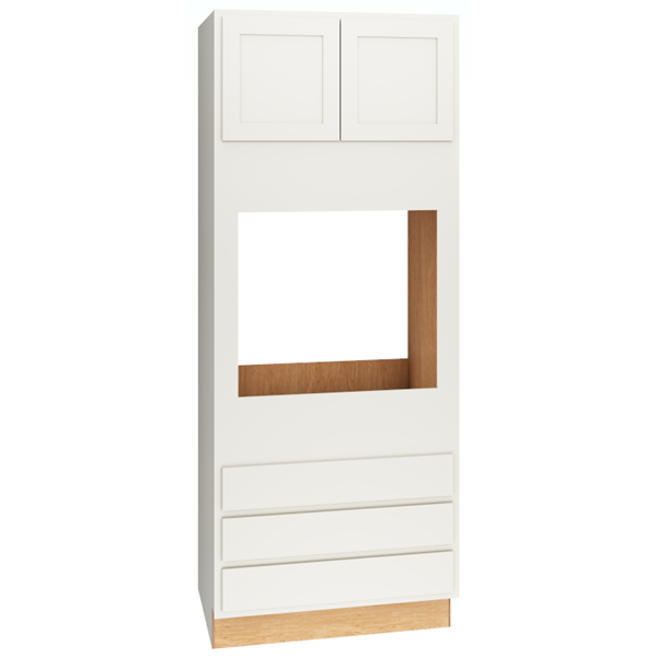 Mantra Cabinets SKU Number OC3D338424 - 84" Oven Cabinet with 3 Drawers in Classic Snow