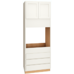 Mantra Cabinets SKU Number OC3D339024 - 90" Single Oven Cabinet with 3 Drawers in Classic Snow