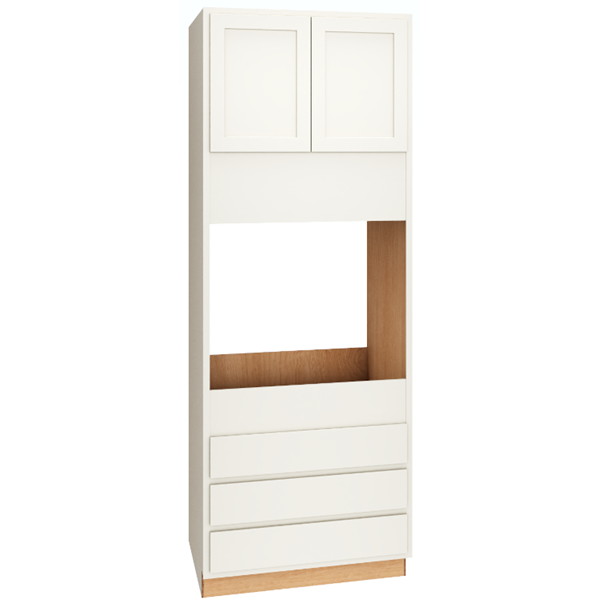 Mantra Cabinets SKU Number OC3D339024 - 90" Single Oven Cabinet with 3 Drawers in Classic Snow