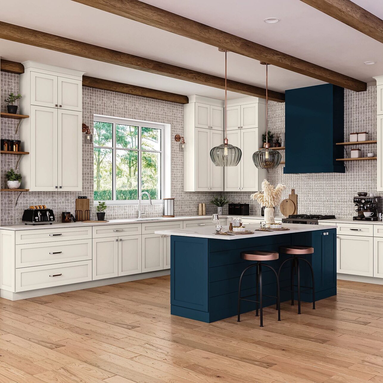 30" Diagonal Wall Cabinet in Omni Admiral - MANTRA Cabinets