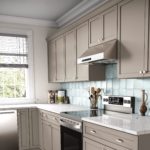 Gray Shaker Kitchen Cabinets - Omni Cabinet Door Style with Mineral Finish by Mantra Cabinets