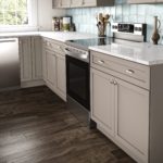 Gray Shaker Kitchen Cabinets - Omni Cabinet Door Style with Mineral Finish by Mantra Cabinets