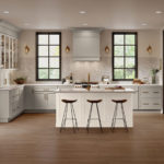 Gray Shaker Kitchen Cabinets with White Shaker Island and Deep Brown Butler Pantry - Omni Cabinet Door Style in Mineral with Island in Snow Finish and Butler Pantry in Bark Finish