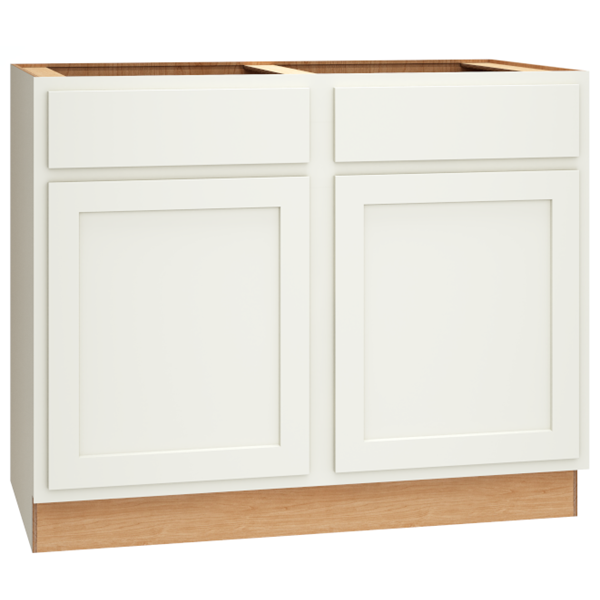42" Sink Base Cabinet in Classic Snow - MANTRA Cabinets