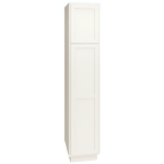 Mantra Cabinets SKU Number U189624R - 96 Inch Utility Cabinet with Single Door in Classic Door Style with Snow Finish