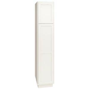 Mantra Cabinets SKU Number U189624R - 96 Inch Utility Cabinet with Single Door in Classic Door Style with Snow Finish