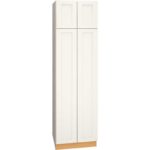 Utility Cabinet with Double Doors in Spectra Snow