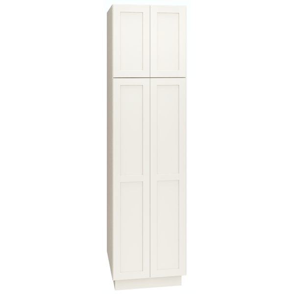 Mantra Cabinets SKU Number U249624 - 96" Utility Cabinet with Double Doors in Omni Snow