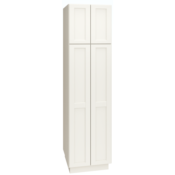 Mantra Cabinets SKU Number U249624 - 96" Utility Cabinet with Double Doors in Spectra Snow