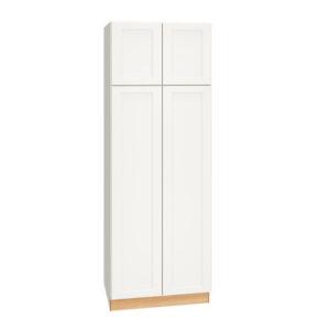 84″ Utility Cabinet in a Spectra Door Style with Double Doors & a Snow Finish