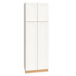 90″ Utility Cabinet in a Spectra Door Style with Double Doors & a Snow Finish
