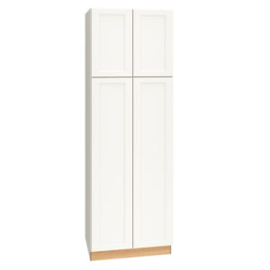 90″ Utility Cabinet in a Spectra Door Style with Double Doors & a Snow Finish