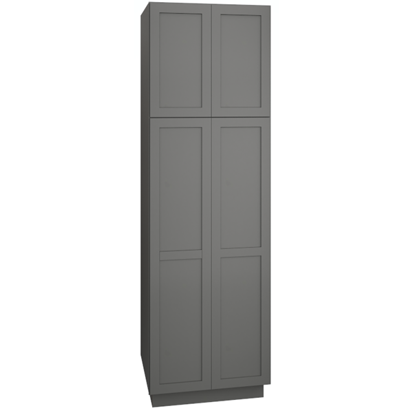 Mantra Cabinets SKU Number U309324 - 93 Inch Utility Cabinet with Double Doors in Omni Door Style with Graphite Finish
