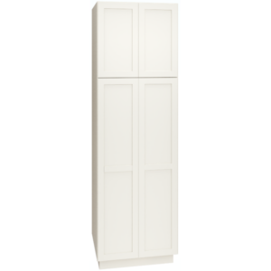 Mantra Cabinets SKU Number U309324 - 93 Inch Utility Cabinet with Double Doors in Omni Door Style with Snow Finish