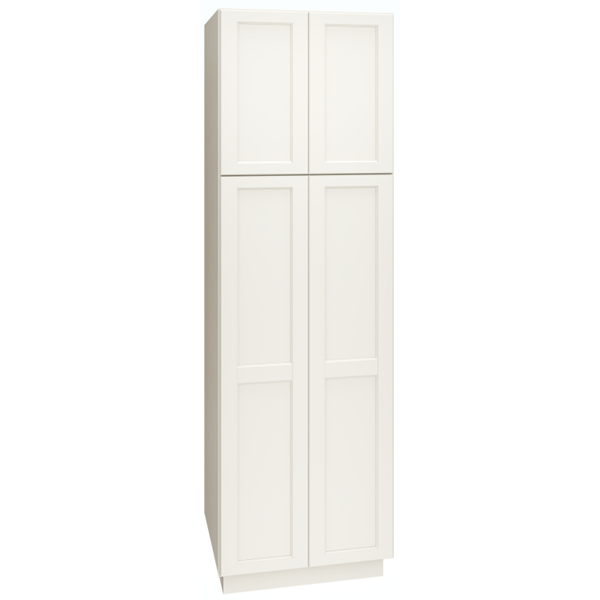 Mantra Cabinets SKU Number U309324 - 93 Inch Utility Cabinet with Double Doors in Spectra Door Style with Snow Finish