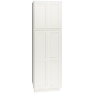 Mantra Cabinets SKU Number U309624 - 96 Inch Utility Cabinet with Double Doors in Classic Door Style with Snow Finish