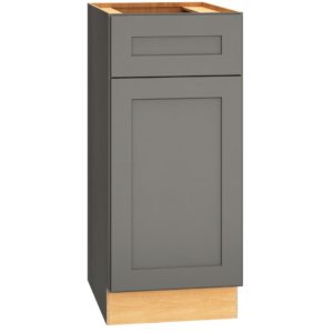 15 Vanity Base Cabinet with Single Door in Omni Door Style with Graphite Finish