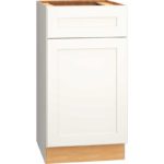 Vanity Base Cabinet with Single Door in Omni Snow