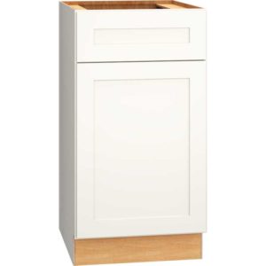 Vanity Base Cabinet with Single Door in Omni Snow