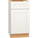 Vanity Base Cabinet with Single Door in Spectra Snow