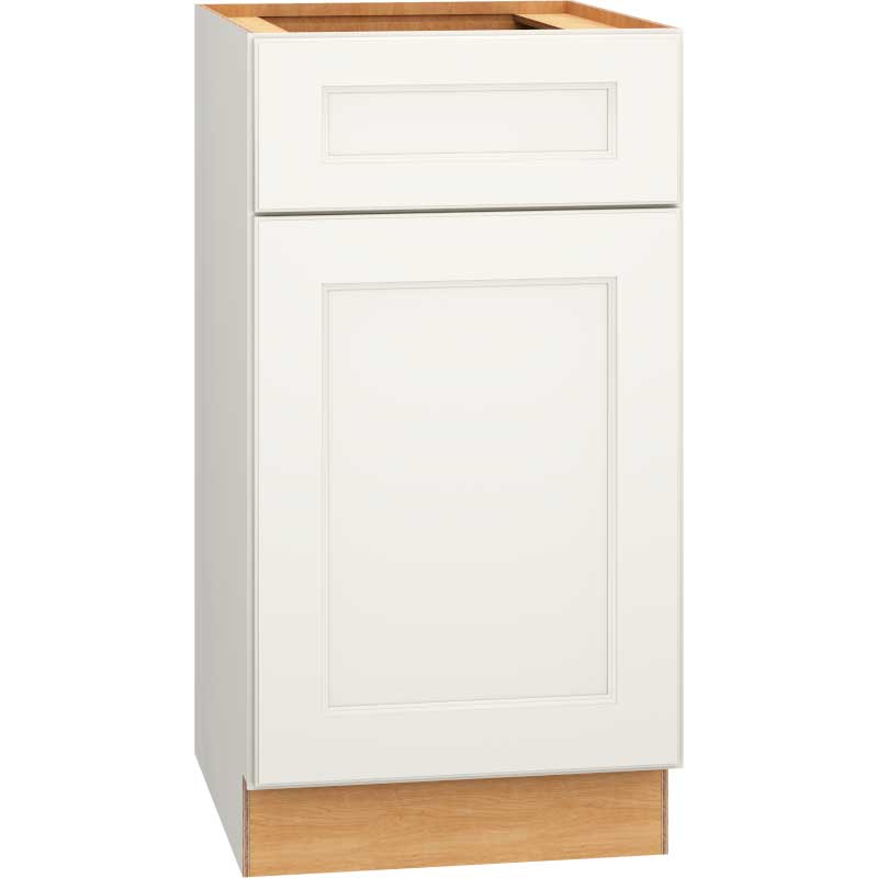 Vanity Base Cabinet with Single Door in Spectra Snow