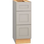 12 Inch by 32 and a Half Inch Vanity Base Cabinet with 3 Drawers in Omni with Mineral Finish