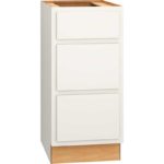 Vanity Base Cabinet with 3 Drawers in Classic Snow