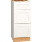 Vanity Base Cabinet with 3 Drawers in Omni Snow