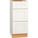 Vanity Base Cabinet with 3 Drawers in Spectra Snow