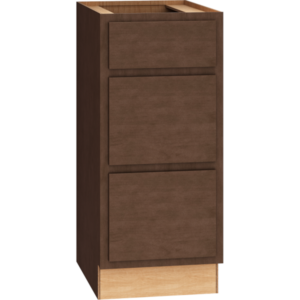 Mantra Cabinet Products SKU Number VDB153421 - Vanity Base Cabinet - 15" x 34 1/2" Vanity Base Cabinet with 3 Drawers in Classic Bark