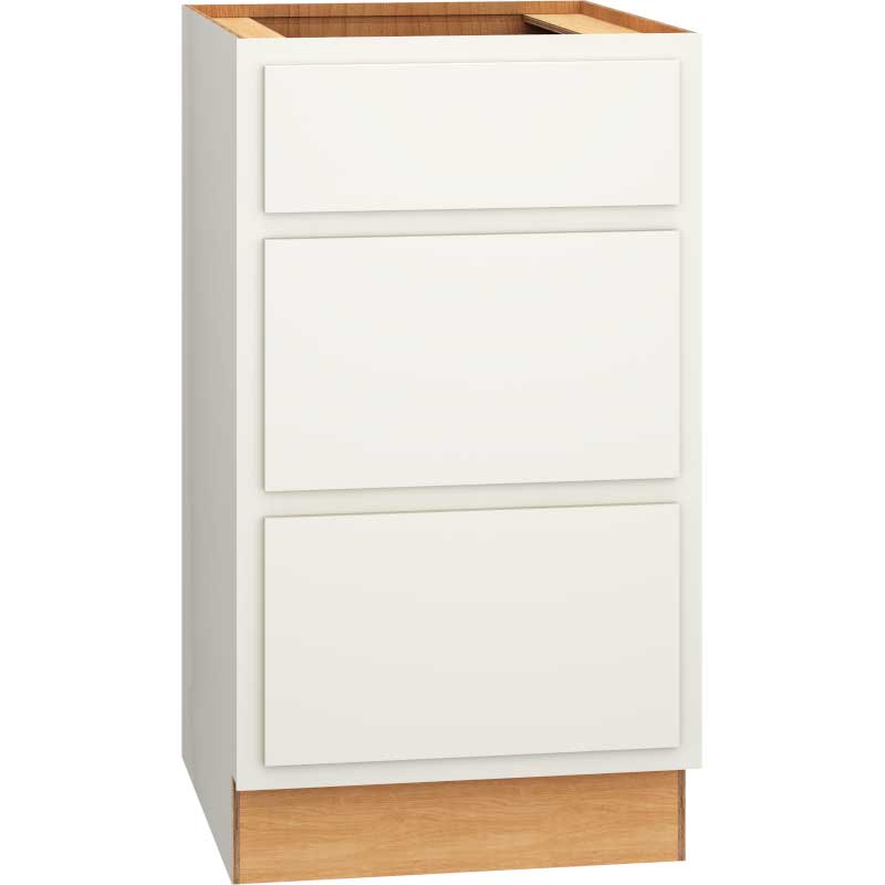 Vanity Base Cabinet with 3 Drawers in Classic Snow