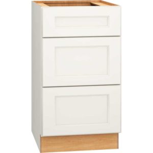 Vanity Base Cabinet with 3 Drawers in Spectra Snow