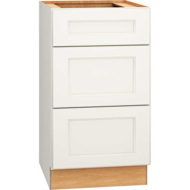 Vanity Base Cabinet with 3 Drawers in Spectra Snow