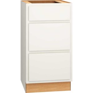 Vanity Base Cabinet with 3 Drawers in Classic Snow