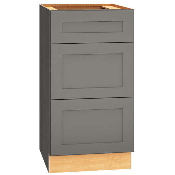 Vanity Base Cabinet with 3 Drawers in Omni Graphite